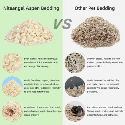 Hamster digging in natural Niteangel aspen bedding
