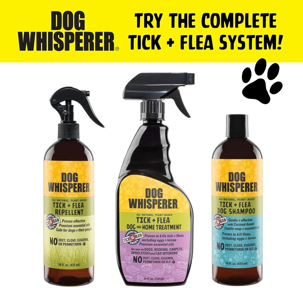 Dog Whisperer tick and flea defense safe formulation instructions check