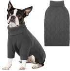 Small Dog Sweater, Turtleneck Dog Sweater for Cold Weather, Puppy Knitwear Pullover for Christmas Thanksgiving, Pet Winter Knitted Sweatshirt for Pug Dachshund, Red S - Image 10