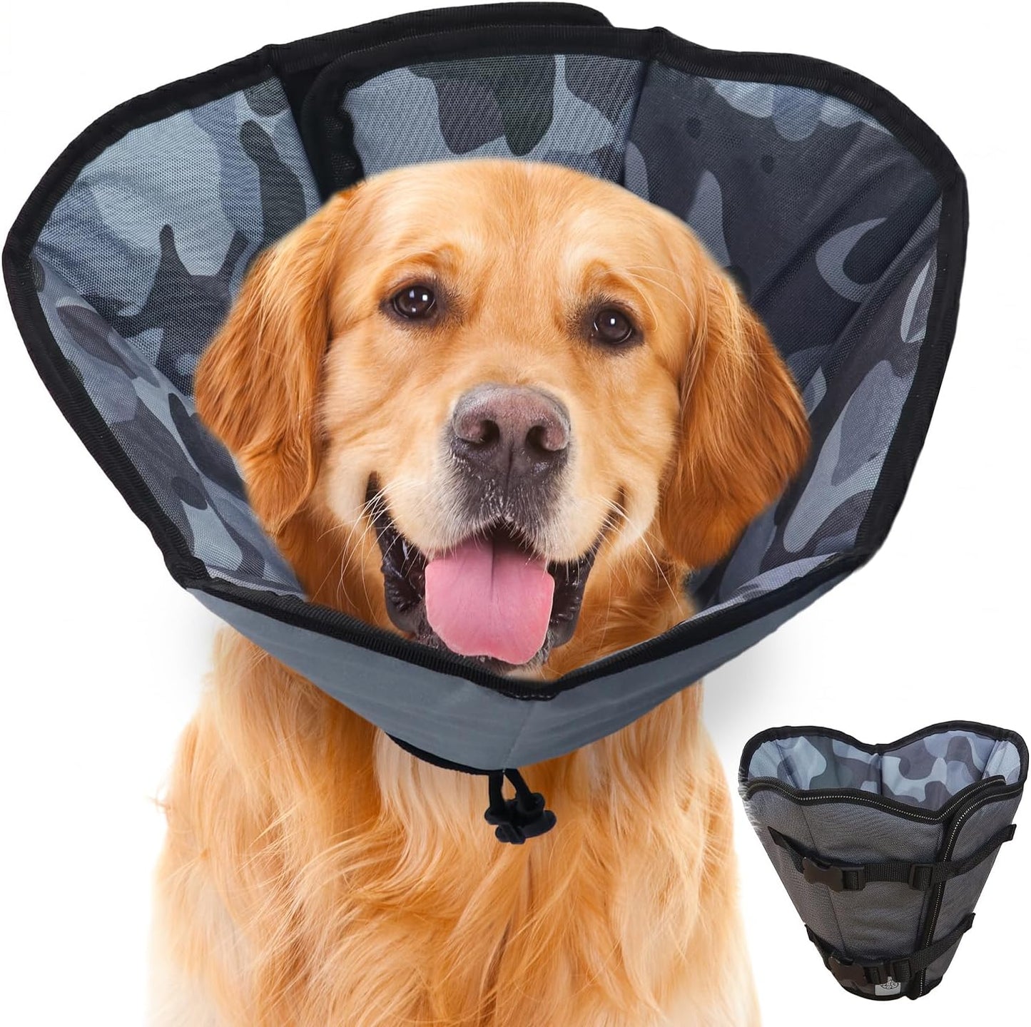 Dog Cone Collar for Dogs After Surgery Extra Long, Adjustable Comfy Dog Elizabethan Pet Collar Cone for Large Dogs Anti-Lick Protective Wound - Image 11