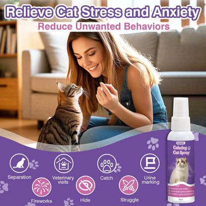 Sixty milliliter cat calming spray two pack for stress free travel