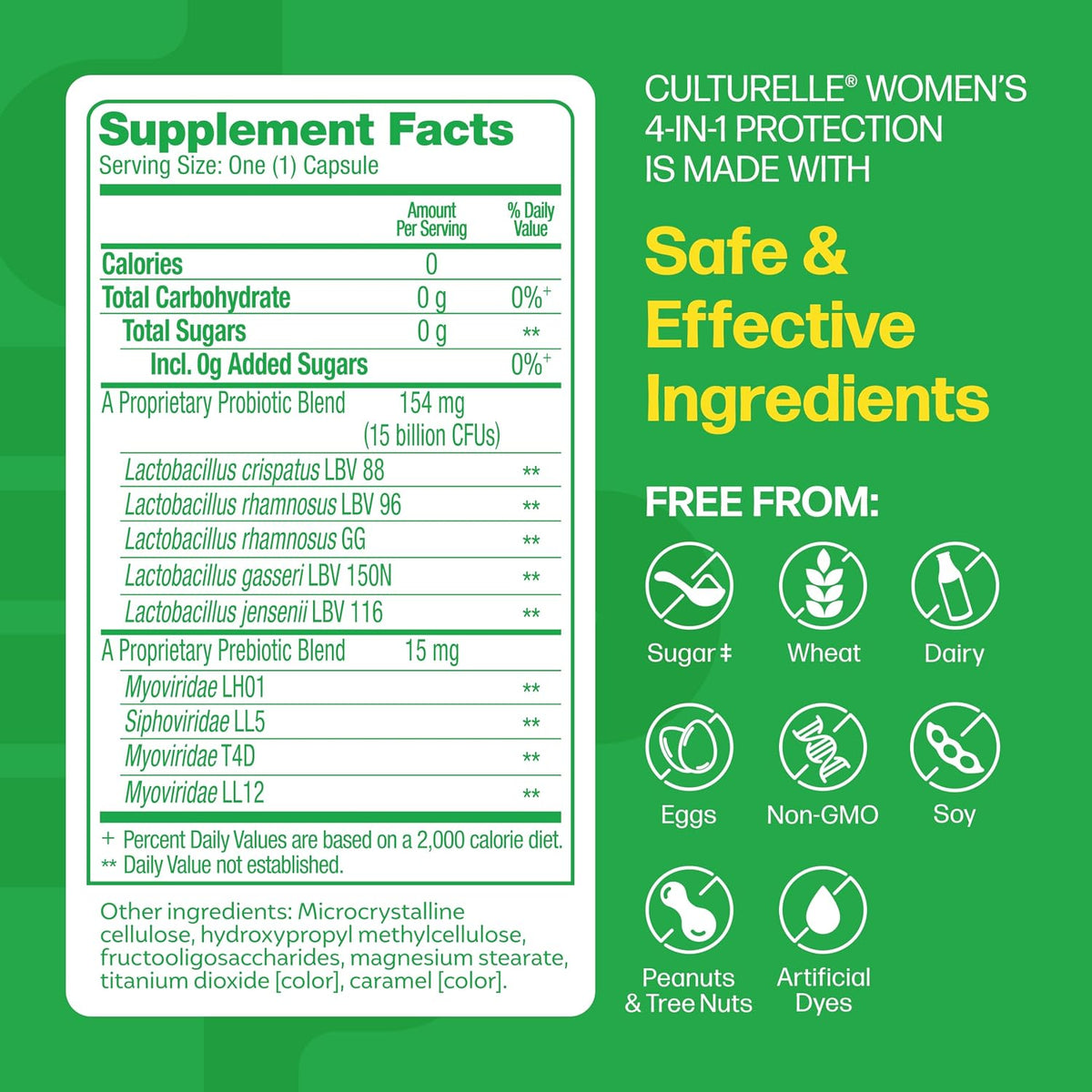 Culturelle Women 4-in-1 Probiotic 30 Count bottle side angle