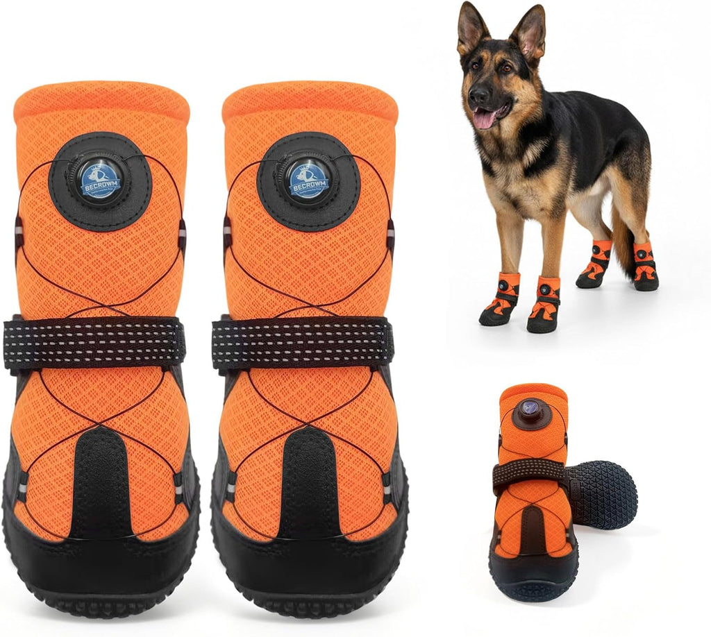 Dog Shoes for Hot Pavement, Rotary Dial Dog Boots for Small Medium Large Dogs with Breathable Mesh & Non-Slip Soles for Hiking, Camping & Summer Walks6 - Image 11