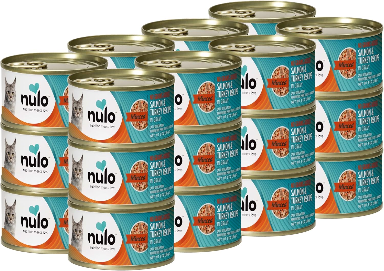 Nulo Variety Flavors Grain-Free Minced Wet Canned Cat Food, 3 Ounce (Pack of 12) - Image 14