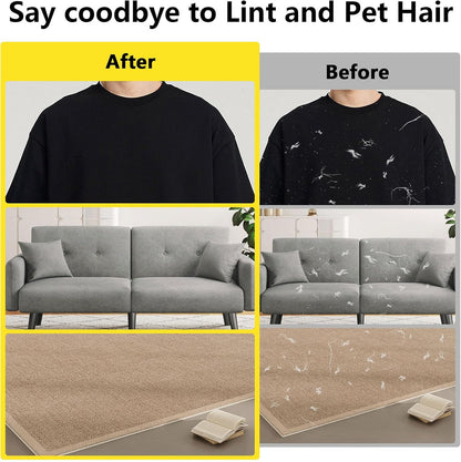Pet owner using electrostatic glove to groom and massage long haired cat