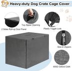 HiCaptain pet kennel cover with side mesh windows open for optimal ventilation