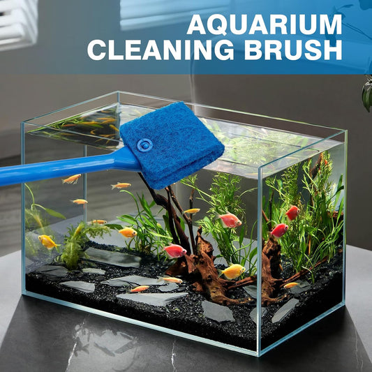 Double sided sponge scrubber head showing the scratch proof blue cleaning pad.