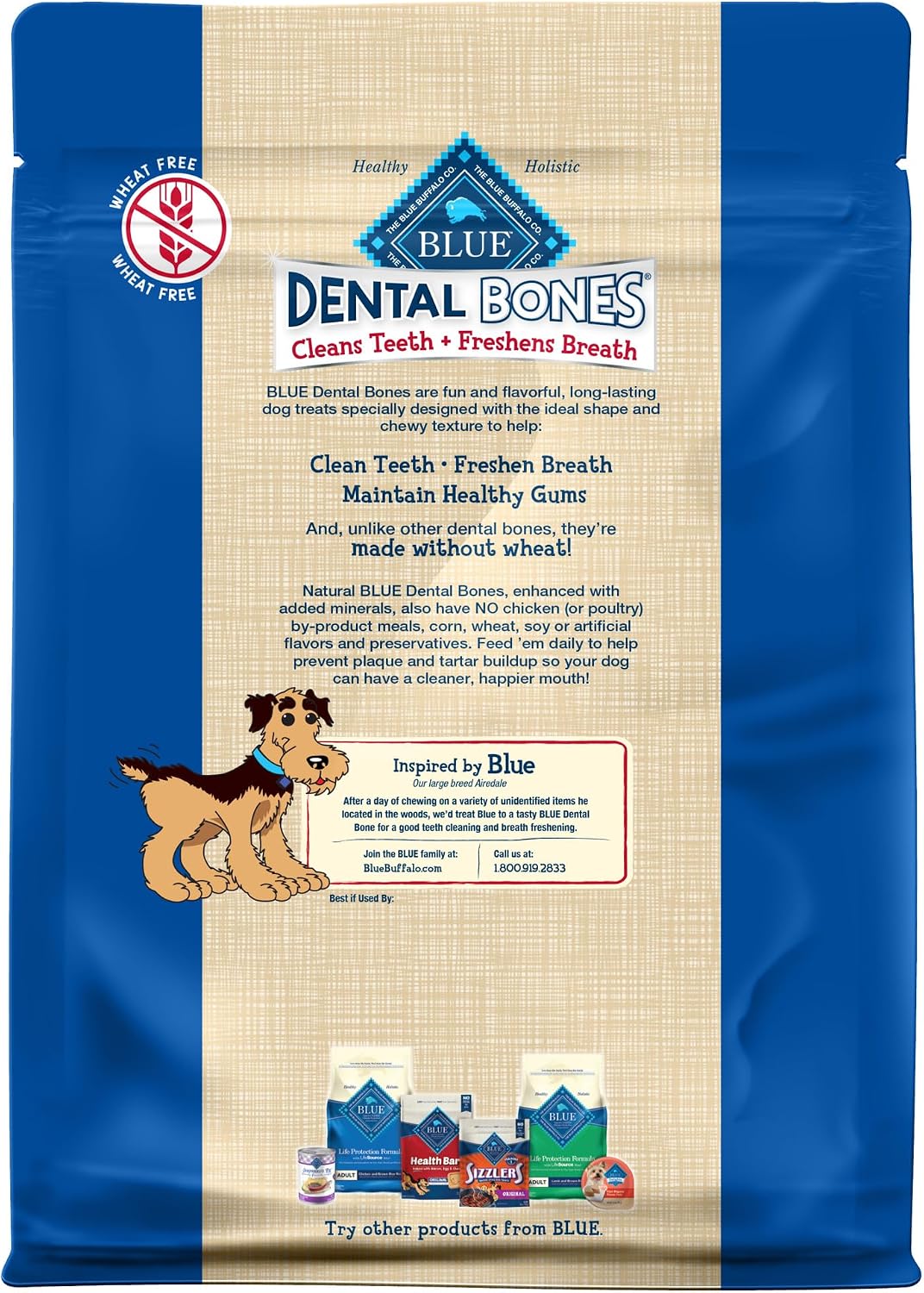 27 Ounce Value Pack of Blue Buffalo natural dental dog chews