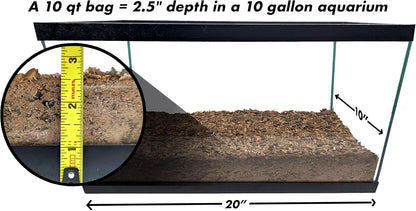 Josh's Frogs BioBedding Tropical Bioactive Substrate application showing the recommended three inch deep layer