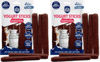 Premium imported pet supply yogurt sticks showing multiple flavor varieties for dogs.