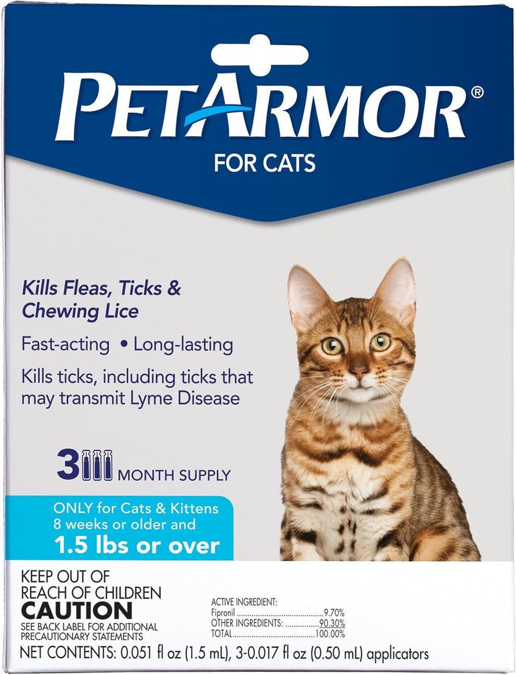 Flea tick and chewing lice protection for cats