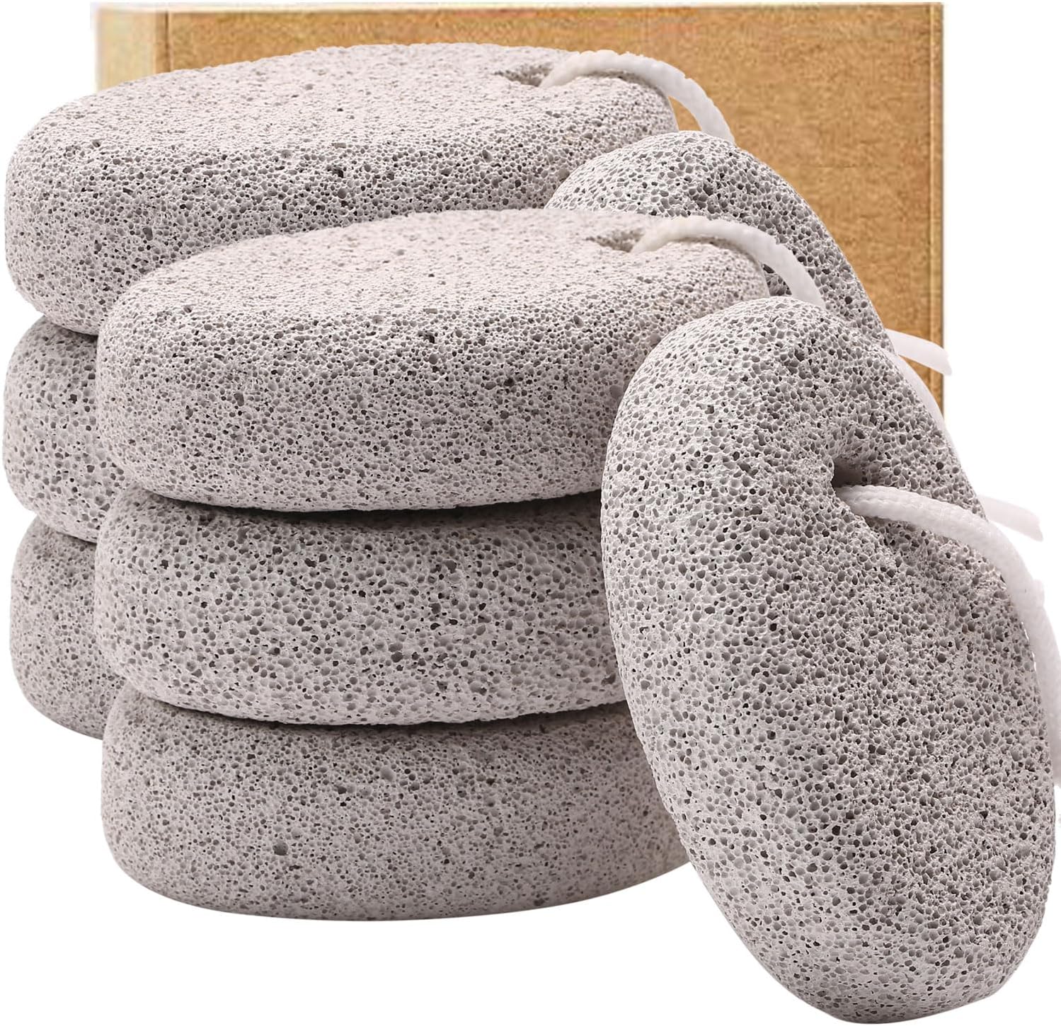 Borogo natural lava foot pumice stone 8-pack set