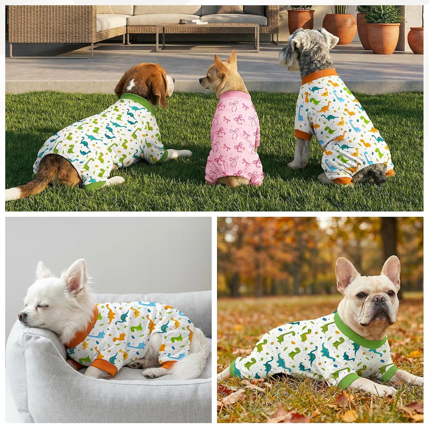 Imported authentic USA pet clothing for indoor lounging and protection.