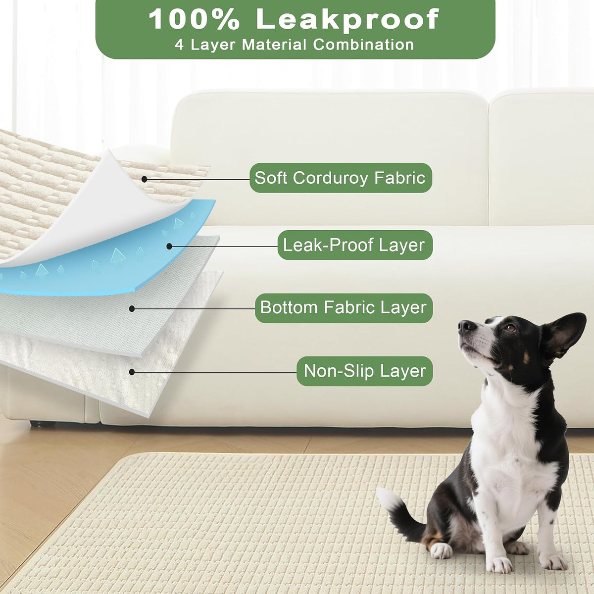 Sinotalent absorbent pet mat for senior dogs