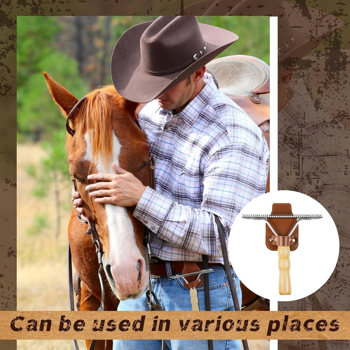 User demonstrating proper livestock hair detangling with Blulu comb