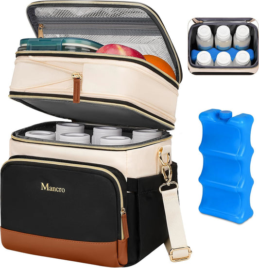 Mancro expandable breast milk cooler bag front view