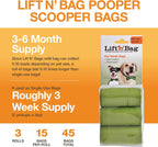 Lavender scented green dog waste bags thickness illustration