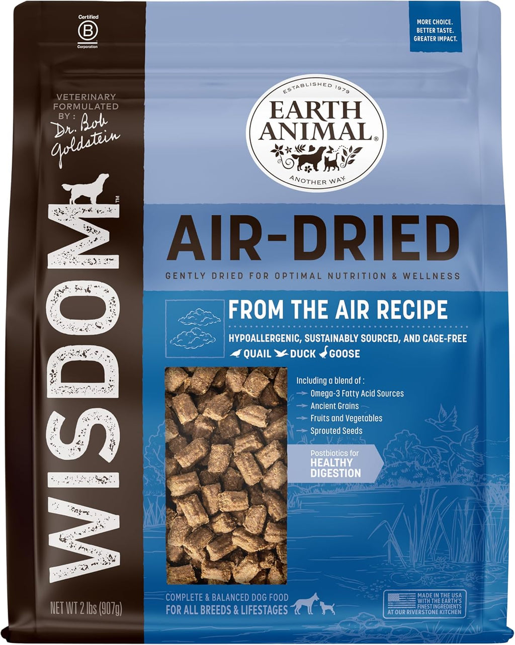 Earth Animal Wisdom Air Dried Dog Food - from the Land Recipe Premium Natural Dry Dog Food for All Breeds & Ages - 8 Lbs Bag - Image 12