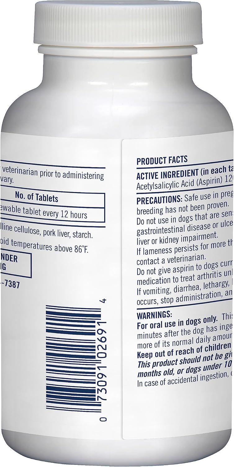 75 count bottle of liver flavored joint support medication for small dogs