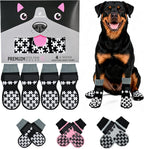 Dog Grippy Socks for Senior Dog - Double Side Dogs Booties to Prevent Licking, Boots & Paw Protectors for Hardwood Floors, No Twist Non Slip Socks for Small Medium Large Dogs, Black, L - Image 14