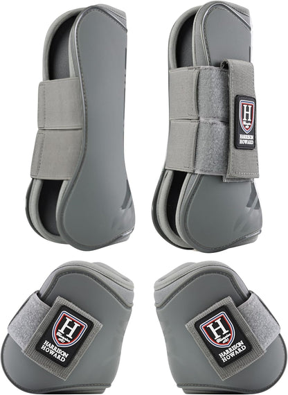 Harrison Howard Horse Tendon Boots Open Front/Fetlock Boot for Horse Protective Boots for Jumping, Trail Riding Set of 4 - Image 15