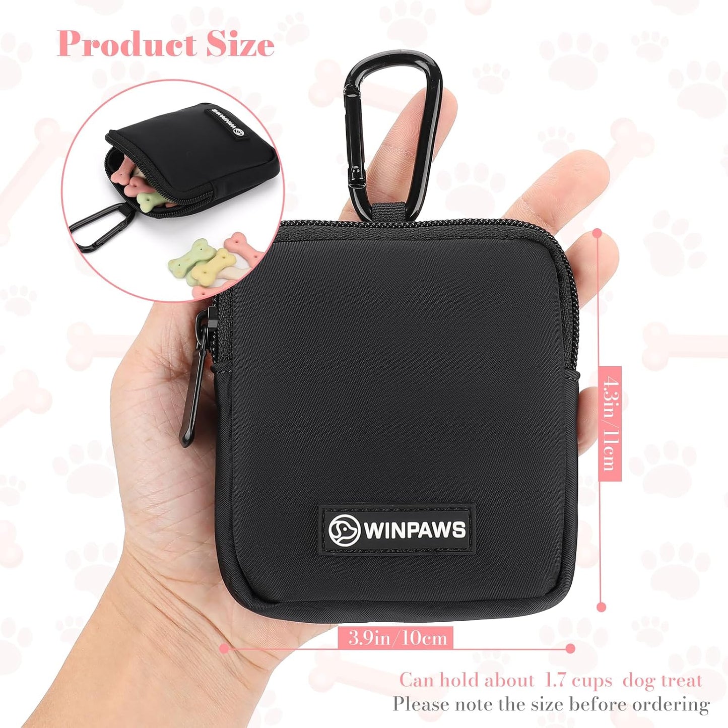 Winpaws portable pet walking accessory kit featuring the waterproof bag and training clicker.