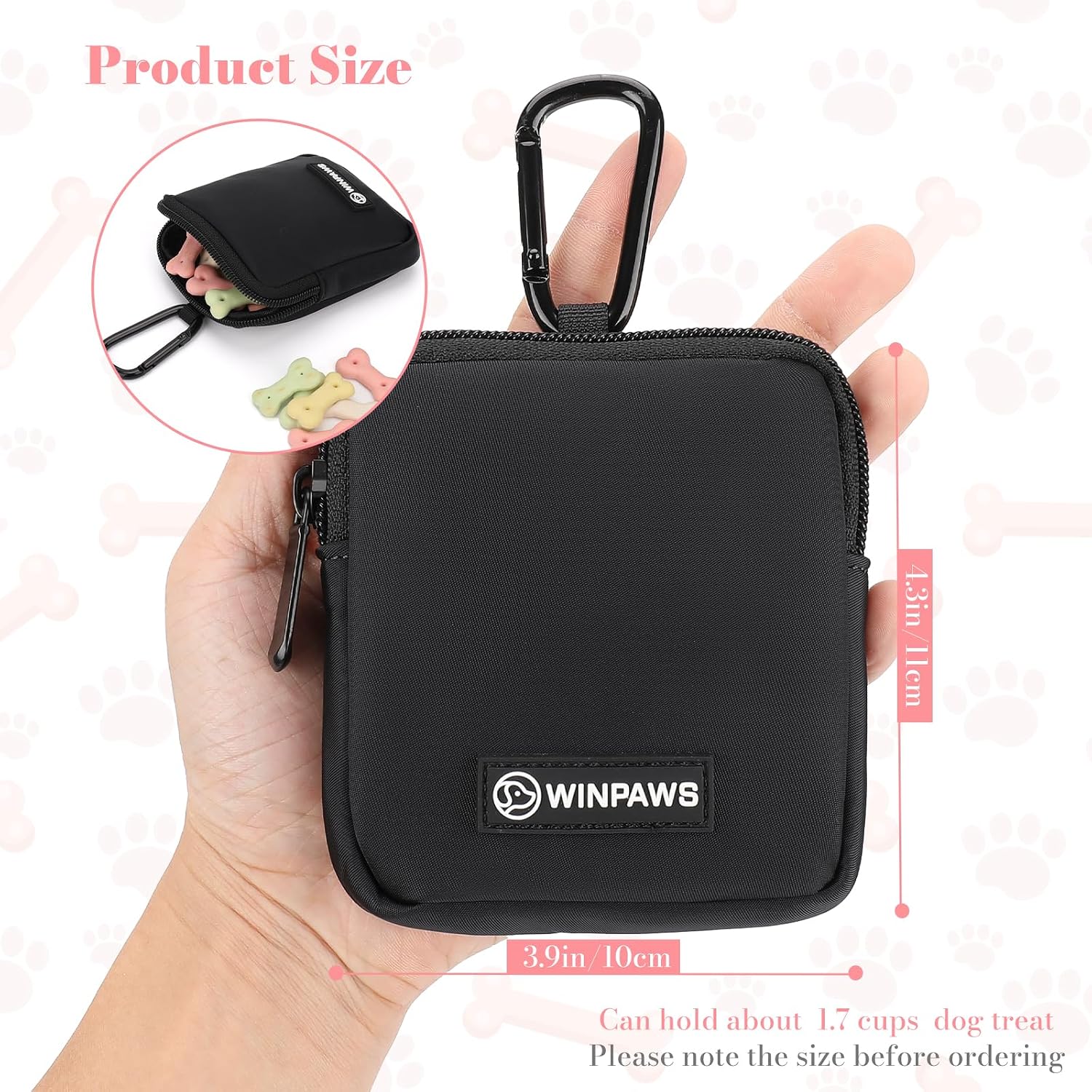 Winpaws portable pet walking accessory kit featuring the waterproof bag and training clicker.