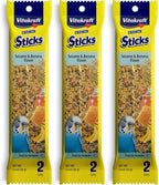 Vitakraft Crunch Sticks Parakeet Treat - Triple-Baked Millet Parakeet Treats with Natural Wood Center - Crunchy & Nutritious Bird Treat Sticks for Small Animals (12 Count, Honey, Egg, and Apple) - Image 11
