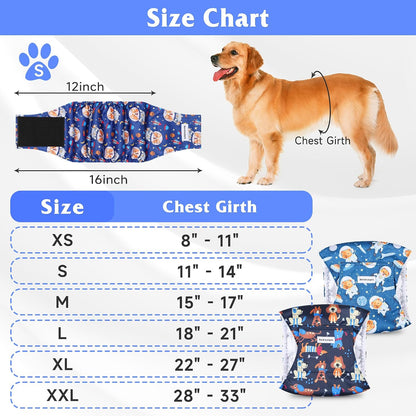 Adjustable hook and loop fasteners on small size doggie diaper