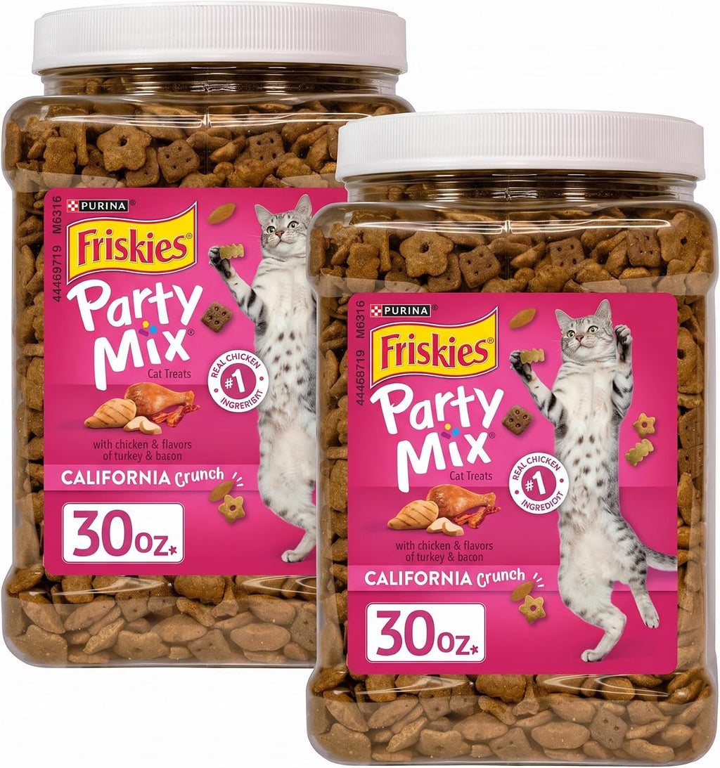 Friskies Purina Party Mix California Crunch Cat Treats, 30 oz Canister - Image 14