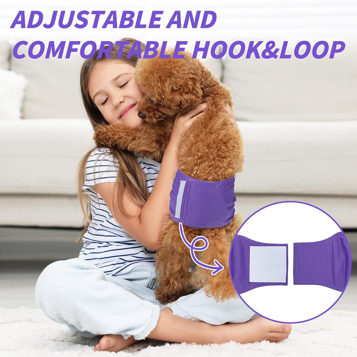MICOOYO male puppy training diapers soft breathable inner fabric texture