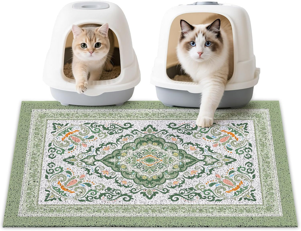 Unicorn Catcher Cat Litter Mat 24" x 15" Non-Slip Litter Box Mat Washable Litter Catcher Mat for Litter Box Indoor Food Mat Supplies Essentials, DarkSeaGreen - Image 9