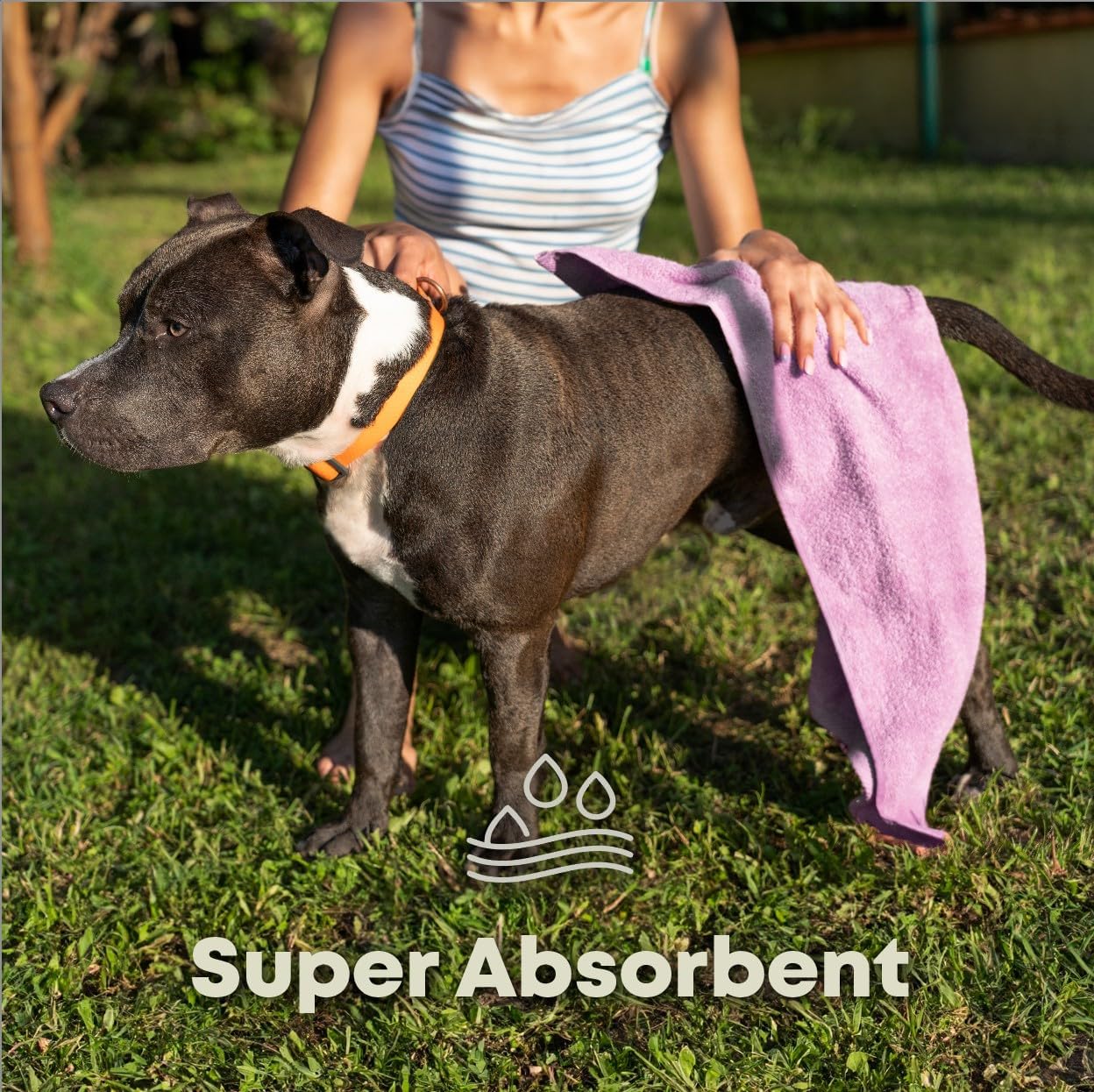 Machine washable pet drying blanket shown clean and folded neatly for compact home storage.