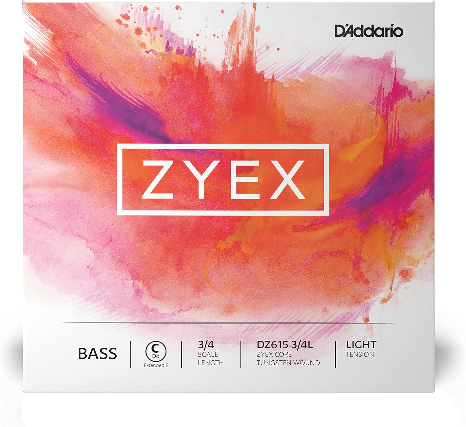 Premium imported D'Addario synthetic core double bass strings for 3/4 scale instruments