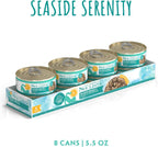 Pack of 8 Soulistic Seaside Serenity salmon and tuna cat food cans