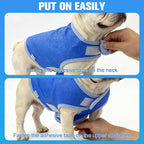 EXPAWLORER medium green cooling dog vest fully laid flat showing dimension design