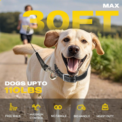 Side profile of Fida 30ft retractable dog leash