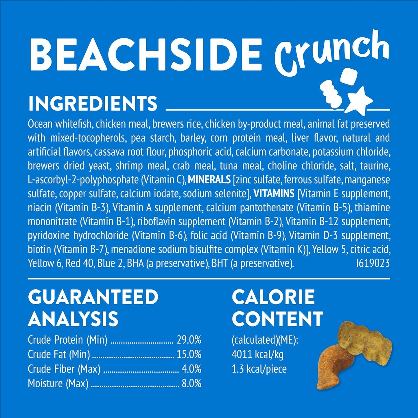 Friskies beachside crunch low calorie healthy cat treats pouch