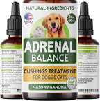 TwoFurFinds DRNL Adrenal Balance Herbal Drops front view packaging for pet health.