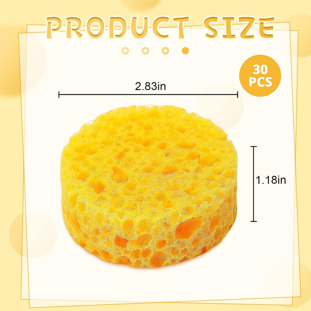 Yellow round synthetic horse supplies sponges for equestrian tack care