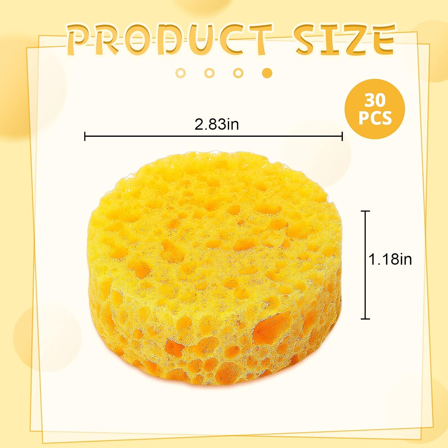 Yellow round synthetic horse supplies sponges for equestrian tack care