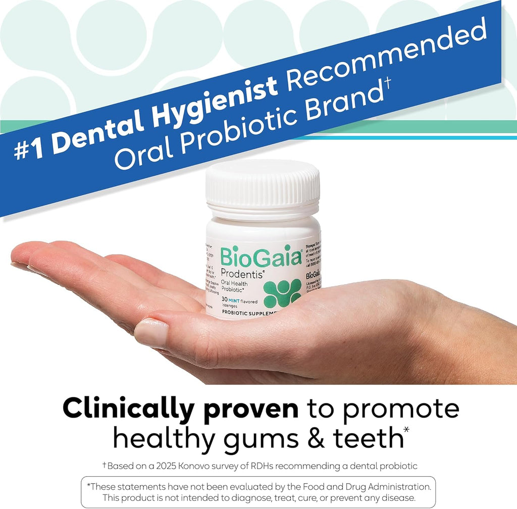 BioGaia Prodentis mint lozenges box and label details