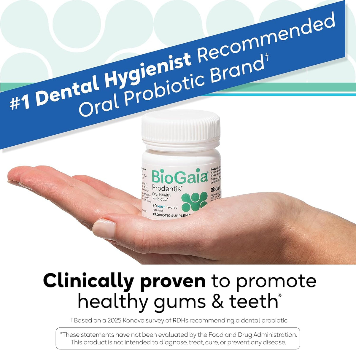 BioGaia Prodentis mint lozenges box and label details