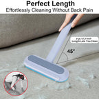 Long handle pet hair remover cleaning a sofa