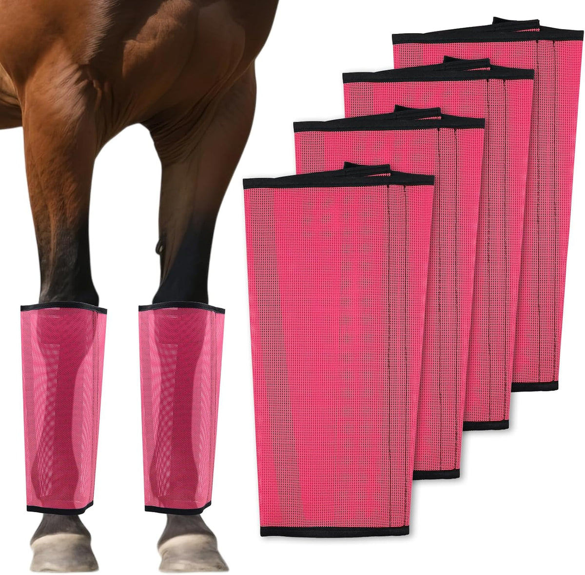 KILILIUN equestrian leg wraps set protecting all four limbs from biting insects