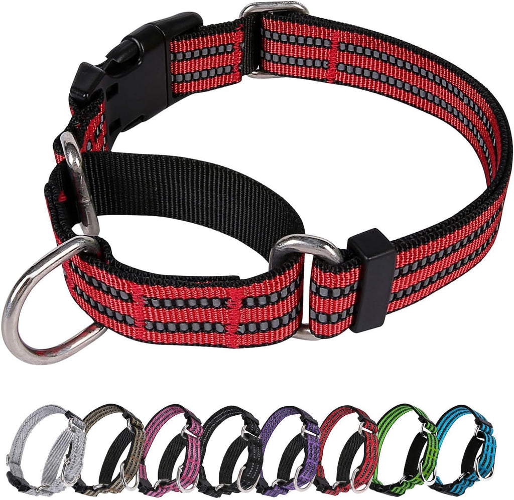 Martingale Dog Collar, Adjustable Nylon Reflective Collar with Quick Release Buckle, No Pull Dog Training Collars for Small Medium Large Dogs (Forest Green, Medium) - Image 11