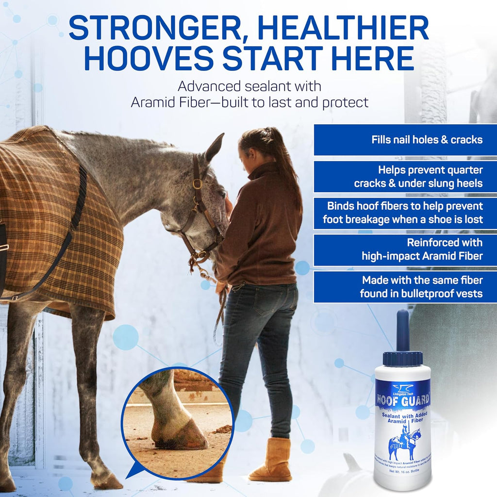 Fiber fortified hoof sealant for horse hoof crack repair application