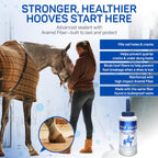 Fiber fortified hoof sealant for horse hoof crack repair application