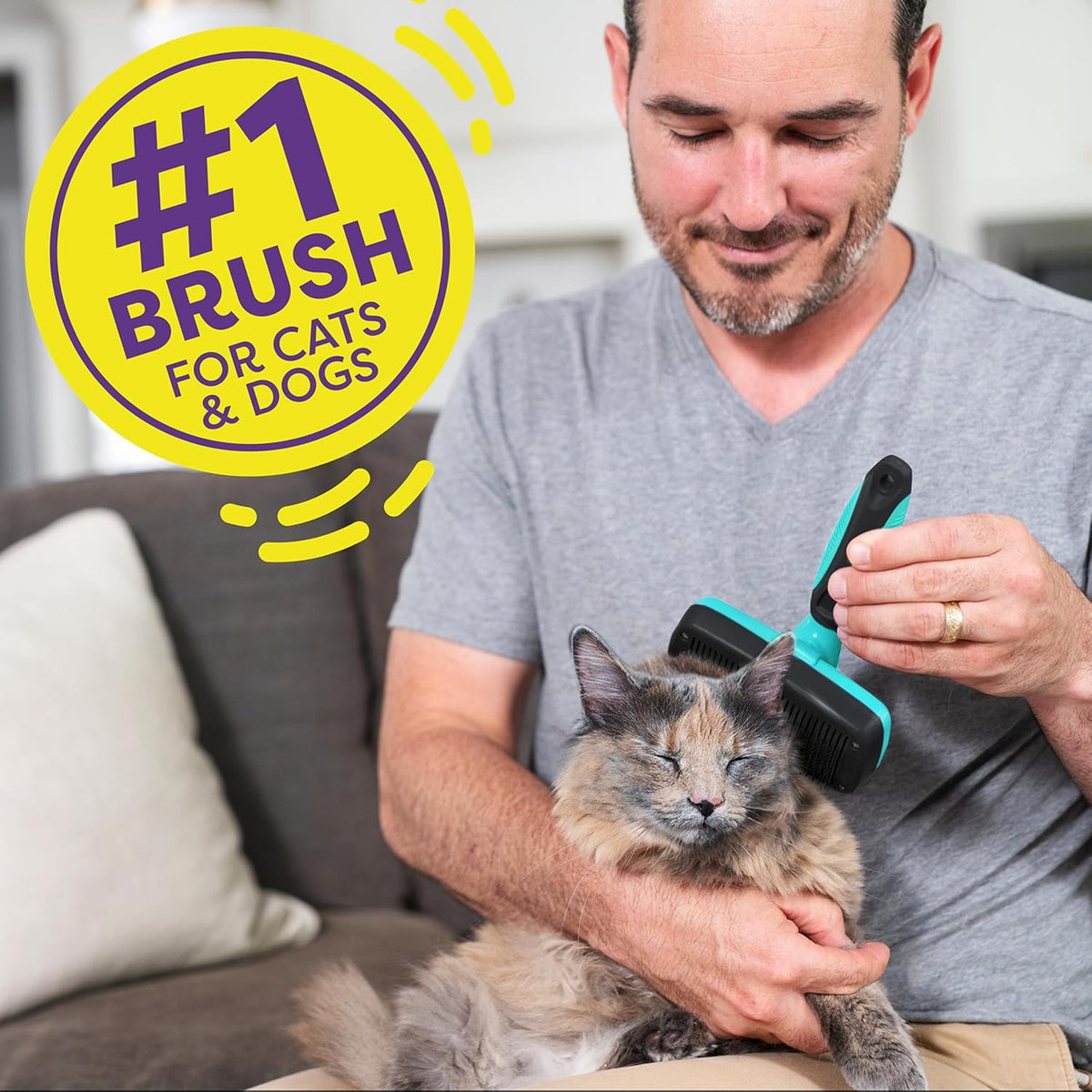 Hertzko pet shedding brush packaging and authentic imported product details
