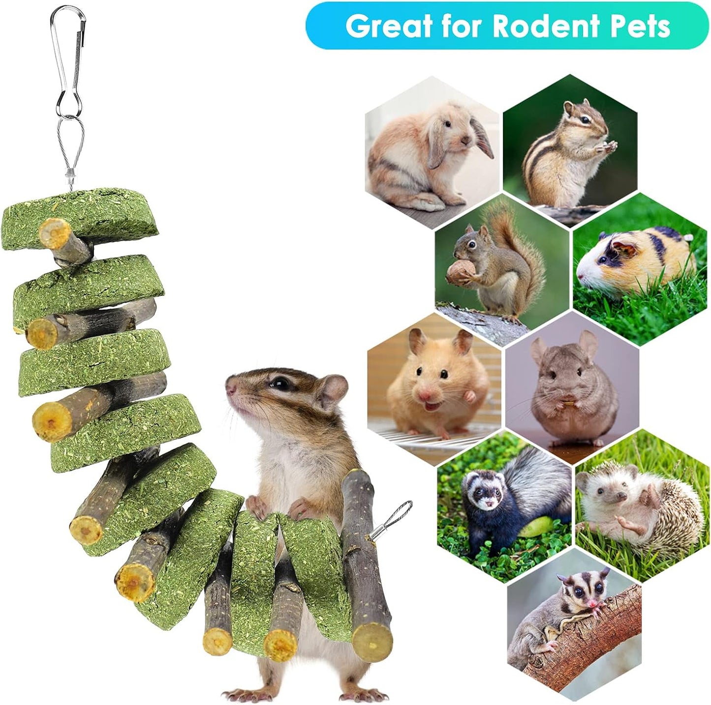 High fiber Timothy hay cakes for rabbit digestive health